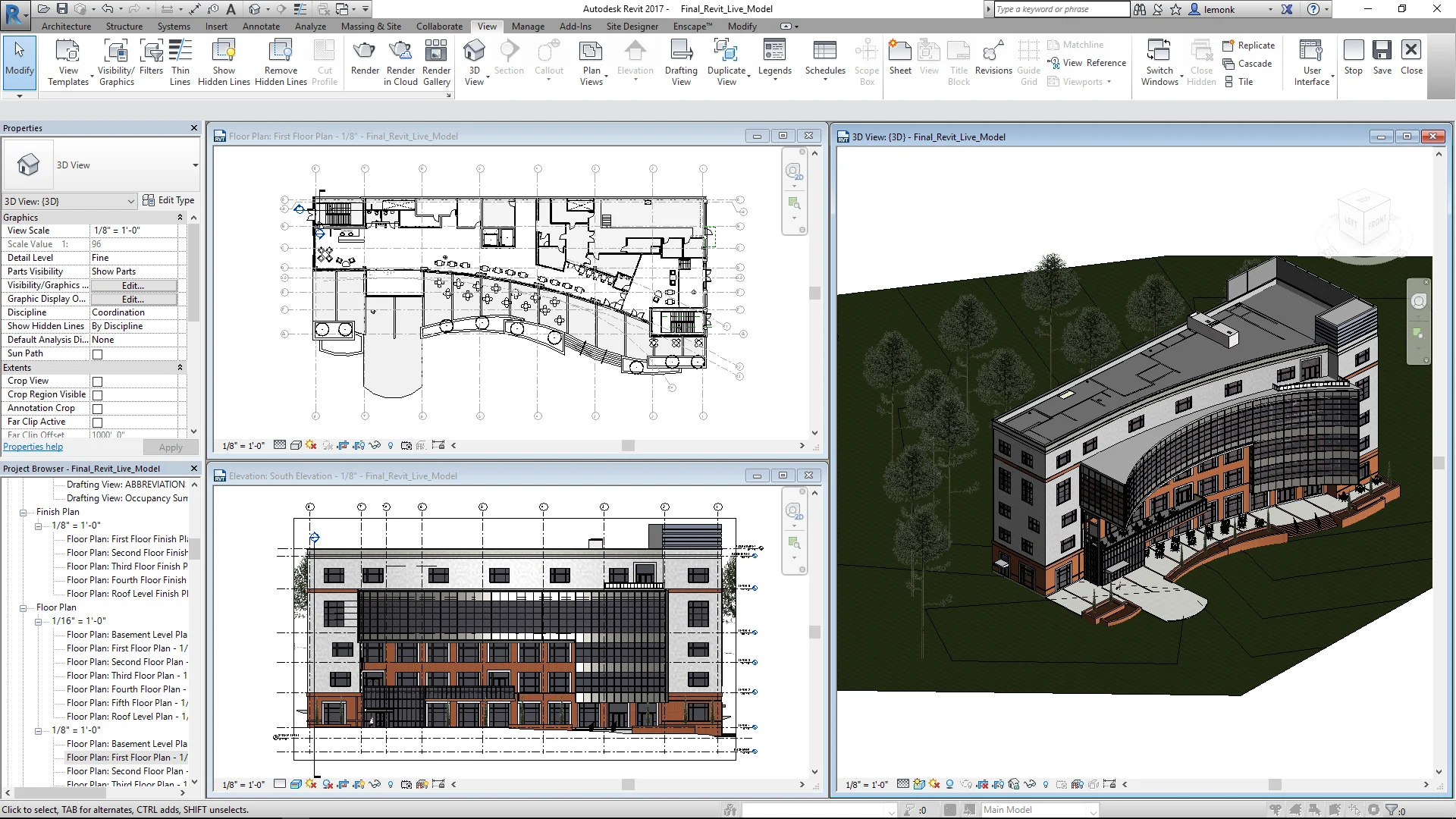 Автокад Revit здания